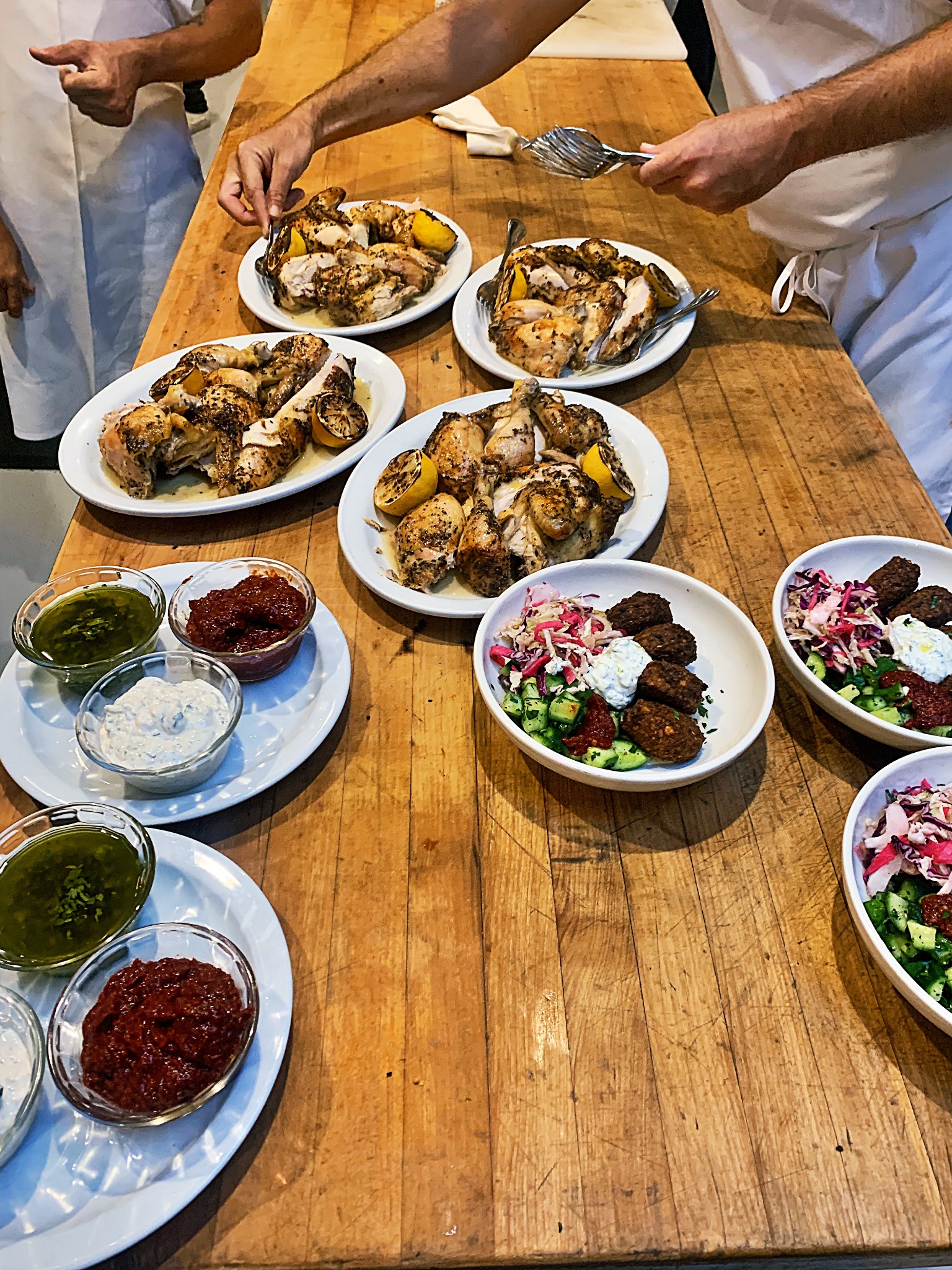 Kitchen team during service